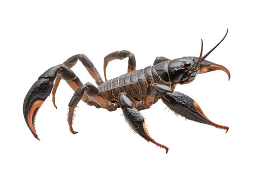 A vinegaroon, also known as a whip scorpion isolated on transparent background