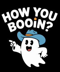 How You Booin Ghost Hat Pun Funny Halloween Costume
