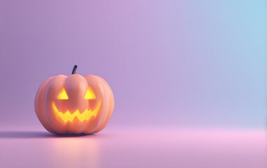 A pumpkin with a smiley face and a light inside it