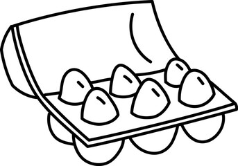Carton of Eggs Outline
