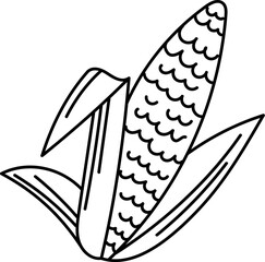 Corn Cob Line Drawing