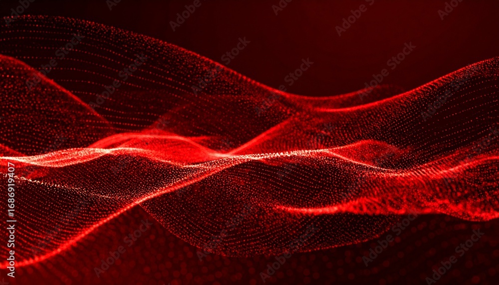 Poster abstract red wave pattern, a mesmerizing visual of flowing energy or sound