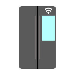 Smart Refrigerator from Internet of Things (IoT) Icons & Illustrations – Smart Devices, Smart Home, Connected Technology
