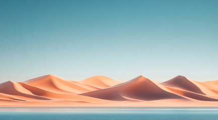 Serenity of Sand Dunes Meeting the Horizon