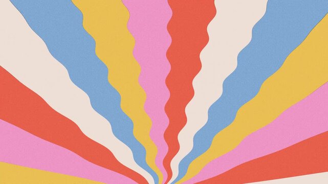 Vintage groovy retro psychedelic animation. Colourful groovy in 4k