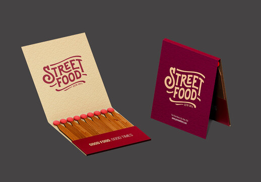 Open and Close Matchbox Perspective View Mockup