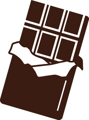 a delicious chocolate bar partially unwrapped revealing smooth squares