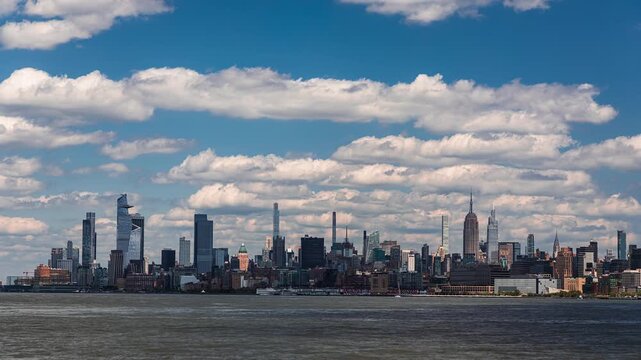 From Hudson Yards to Midtown, New York City Manhattan Skyline Timelapse