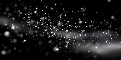 Obraz premium Sparkling Snowfall Winter Wonder in the Night Sky