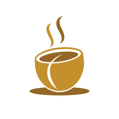 Coffee Cup Logo Depicting Aromatherapy for Coffee Shop Business