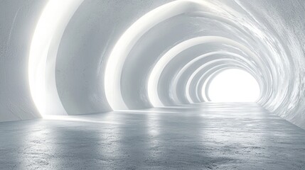Obraz premium Abstract light gray tunnel