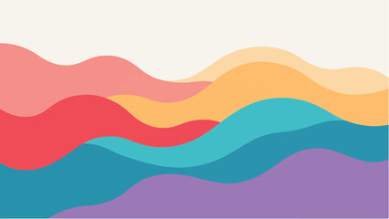 Abstract Colorful Wavy Pattern with Warm and Cool Tones. Wavy Background. 