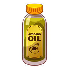 Bottle of avocado oil vector isolated illustration