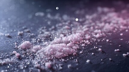Sparkling Pink Powder on Dark Surface