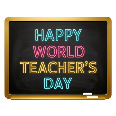 World Teacher's Day: Chalkboard Celebration Graphic