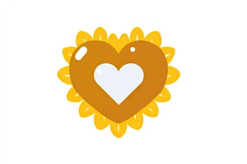 Heart shaped like a sunflower.