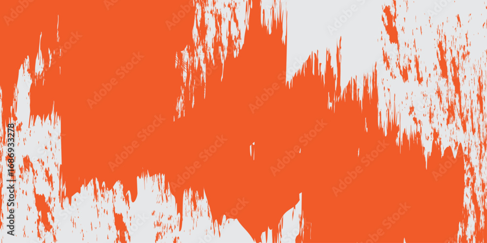 Poster abstract paint splatters in red and orange create a fiery grunge vector illustration with a texture 