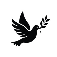 Dove of Peace Symbol Representing Harmony and Hope with Olive Branch