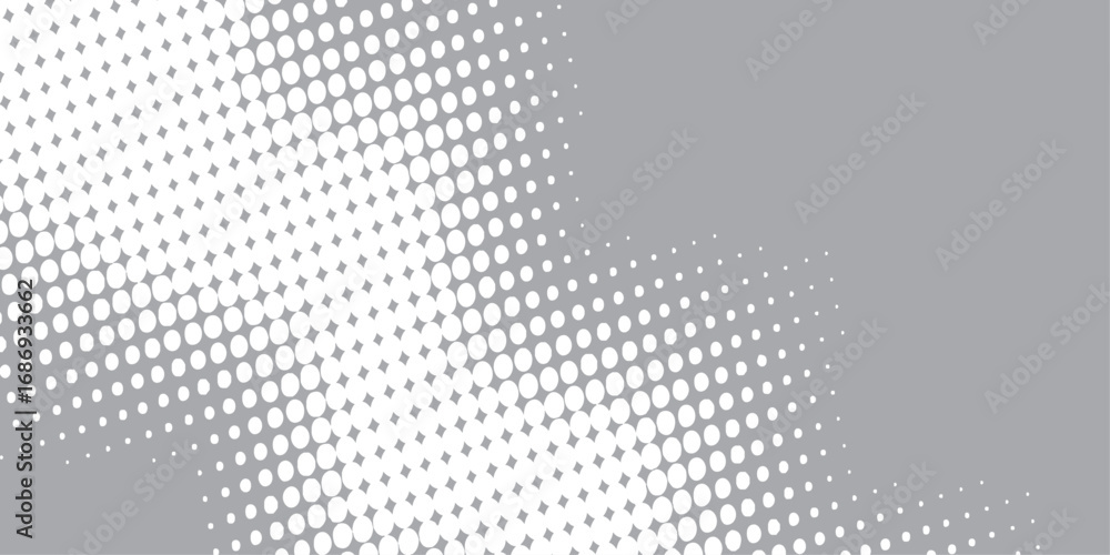 Poster abstract halftone pattern design featuring blue and light technology dots and circles for a modern d
