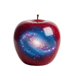 Cosmic Apple: A Galaxy Within a Fruit - Stunning Visual