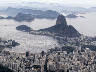 Brazil. Rio de Janeiro, view from Corcovado to the city