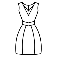 Minimalist Cocktail Dress Line Art