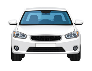 side view of a car on white