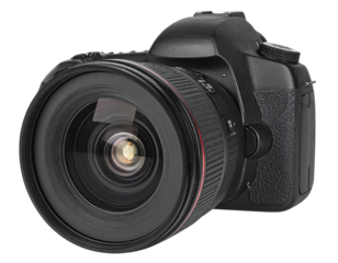 Digital camera isolated on transparent background 