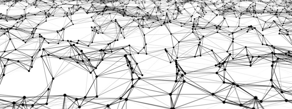 Halftone field of intertwined lines, particles in PNG format, no background. Elegant wave, chaotic network, web-like design. Ideal for advertising, branding, presentations, business, gaming visuals