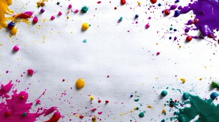 Colorful Paint Splashes Creating Artistic Background