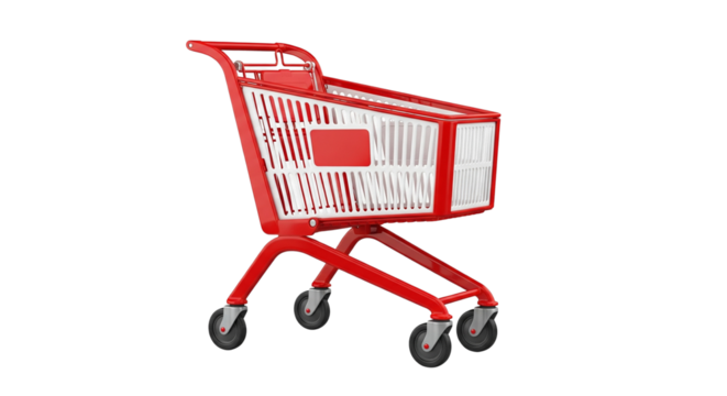 shopping cart isolated on white