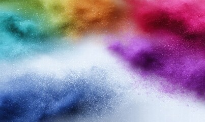 Vibrant Powder Explosion in Colorful Spectrum