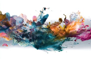 Vibrant Abstract Watercolor Art with Dynamic Colors