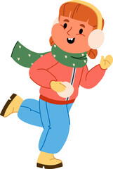 Girl in Winter Clothes