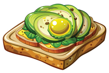 Delicious Avocado Toast with Fresh Greens a Nutritious and Vibrant Culinary Creation Healthy Breakfast or Snack