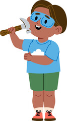 Child with Hammer and Goggles