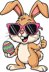 Cool Easter Bunny Illustration