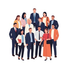 Obraz premium Diverse professional team collaborating effectively, showcasing unity and modern business synergy