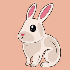 Vector illustration of a rabbit .
