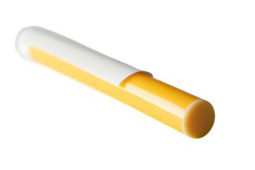 Action shot of glue stick spreading adhesive isolated on transparent background