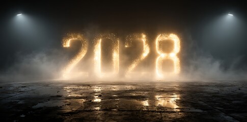 Sparkling 2028 numbers emerge from smoky haze