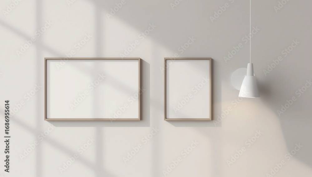 Poster empty frames 3d render