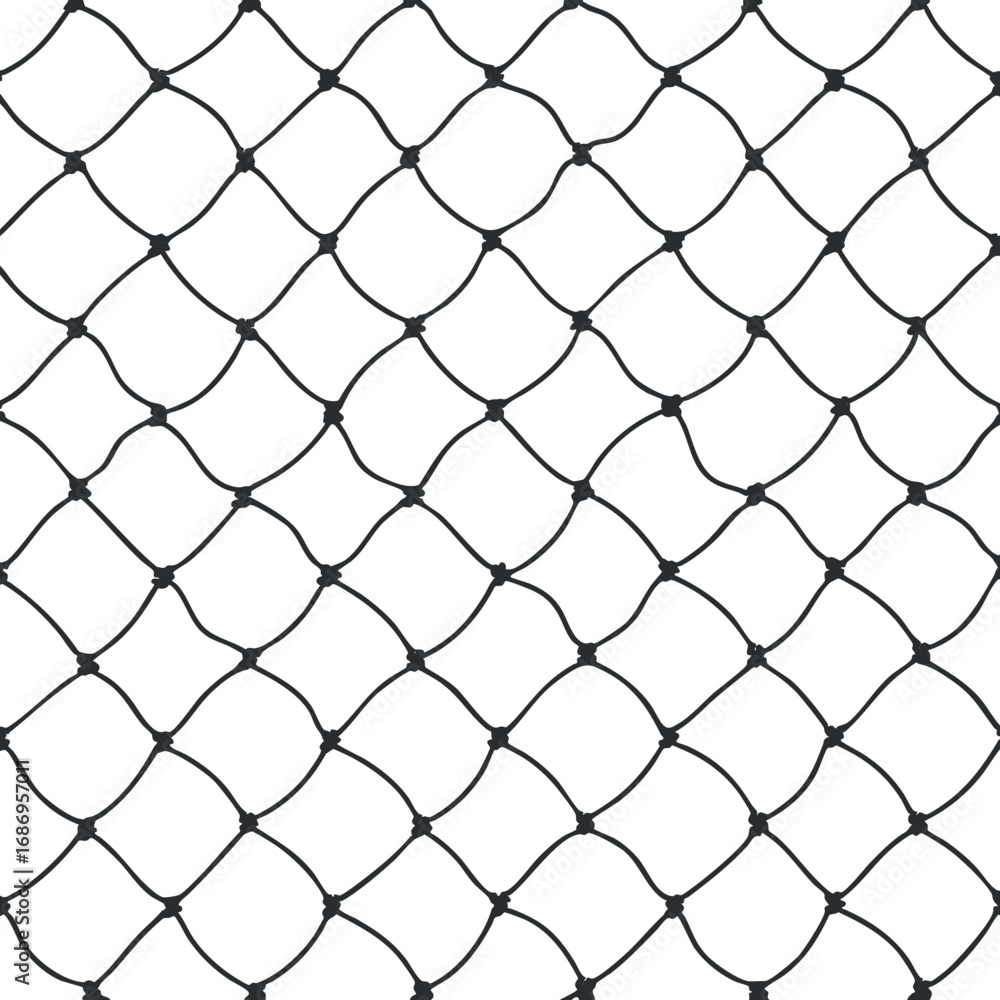 Poster close-up view of a black chainlink wire fence pattern providing security and enclosure