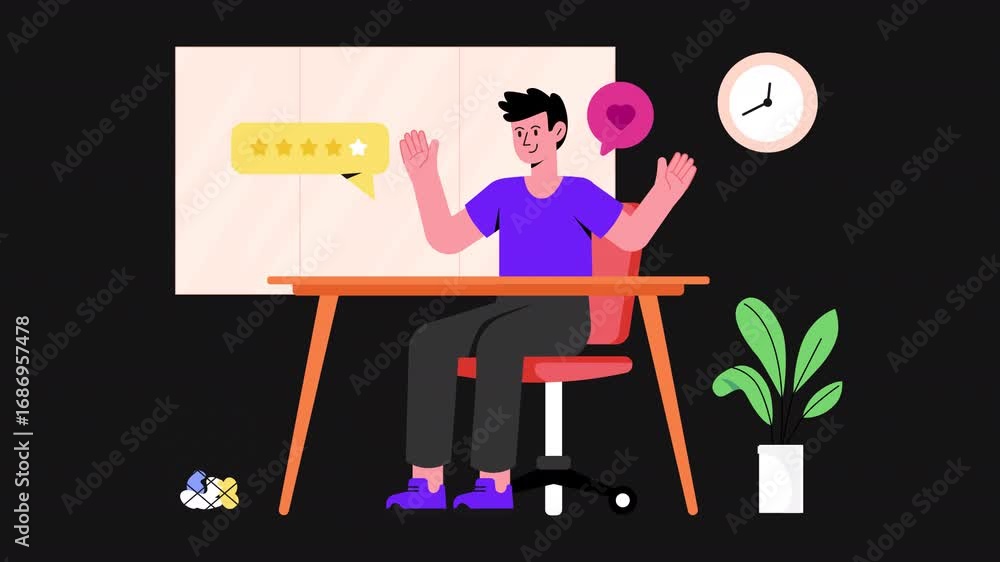 Poster freelancer rating 2d motion graphics animation alpha channel