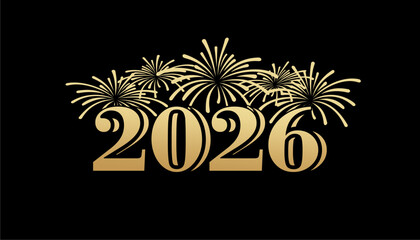 2026 Happy New Year design vector. trendy new year 2026 Celebration Illustration design template.