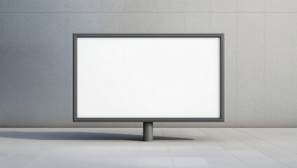 Empty white street banner