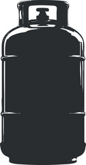 Illustration of a propane gas cylinder tank used for fuel storage and industrial applications
