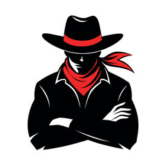 a-striking-silhouette-of-a-cowboy-leaning-against-.eps