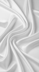 Obraz premium Elegant White Silk Fabric with Soft Folds and Subtle Shimmer