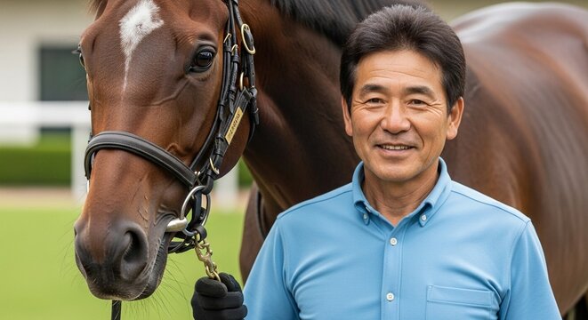 サラブレッドに寄り添う日本人調教師